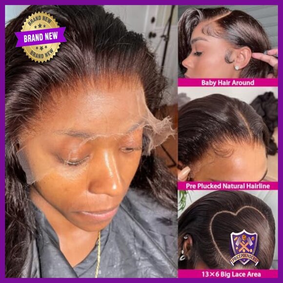 26 Inch Human Hair Lace Front Wig, 13x6 Body Wave, 180% Density, Pre-Plucked